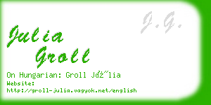 julia groll business card